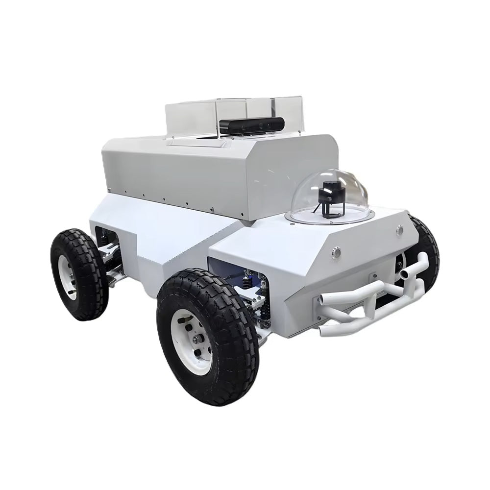 4WD Suspension Smart Car Inspection Robot Wire Chassis Automatic Driving Ros Robot Ackermann Front Steering Robot Chassis