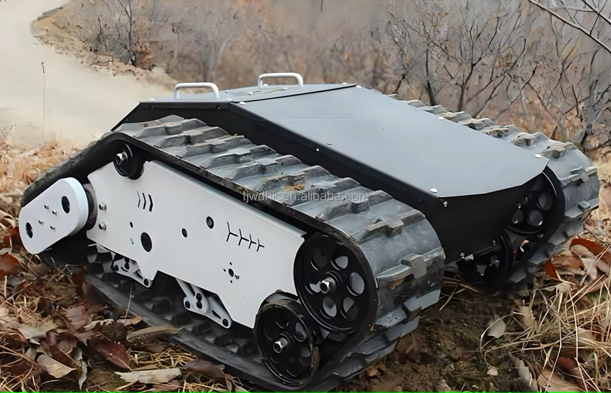 China Manufacturer 120kg Payload Robot Chassis Electric Snowmobile Rubber Track Assembly