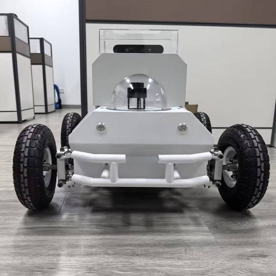 4WD Suspension Smart Car Inspection Robot Wire Chassis Automatic Driving Ros Robot Ackermann Front Steering Robot Chassis