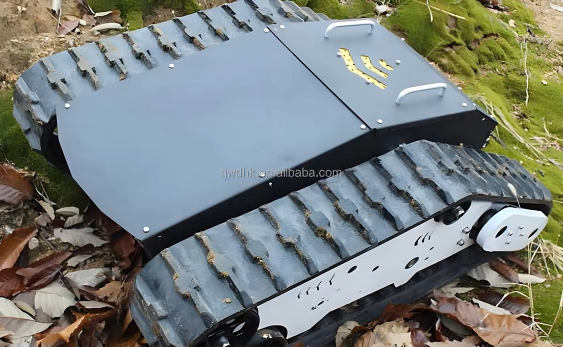 China Manufacturer 120kg Payload Robot Chassis Electric Snowmobile Rubber Track Assembly