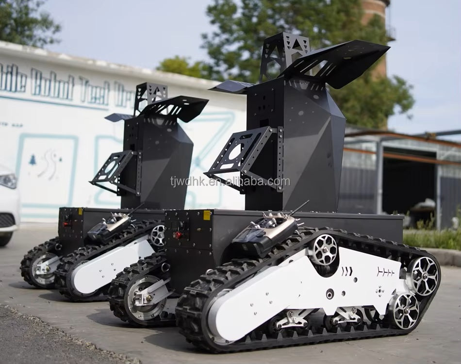 Robot Crawler Chassis Rubber Tracked Carrier tank Track Platform Transporter with Remote Control