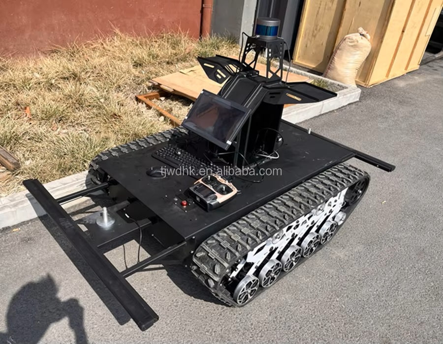 Big Platform Robot Crawler Chassis Transport Climbing Robot Chassis with Wireless Remote Control