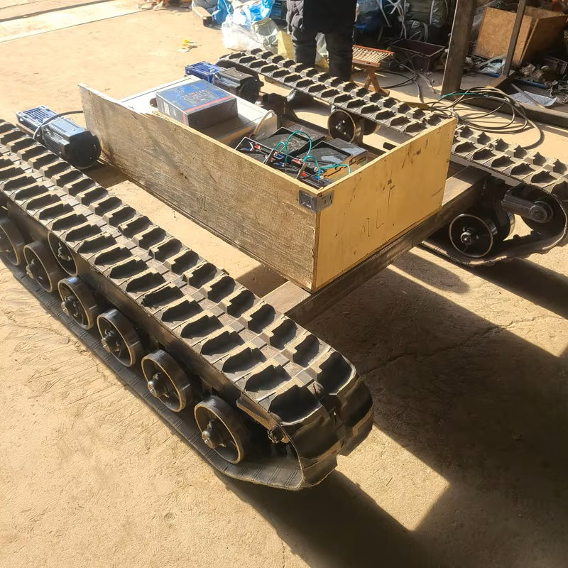China Steel Track Undercarriage Rubber Crawler Chassis Remote Control Robot for Sale