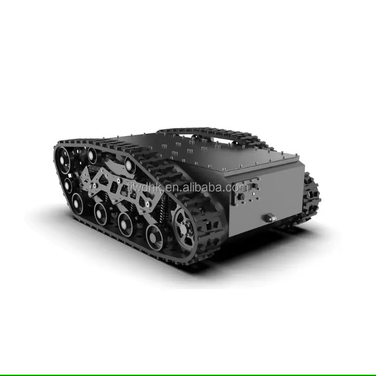 High Quality 260kg Payload Rubber Track Outdoor Delivery Robotic Vehicle Chassis Crawler tank Chassis