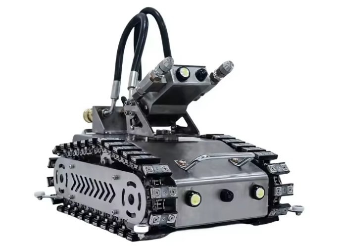 High-pressure nozzles, rotating brush discs and dust collection devices, etc. Modular design robot