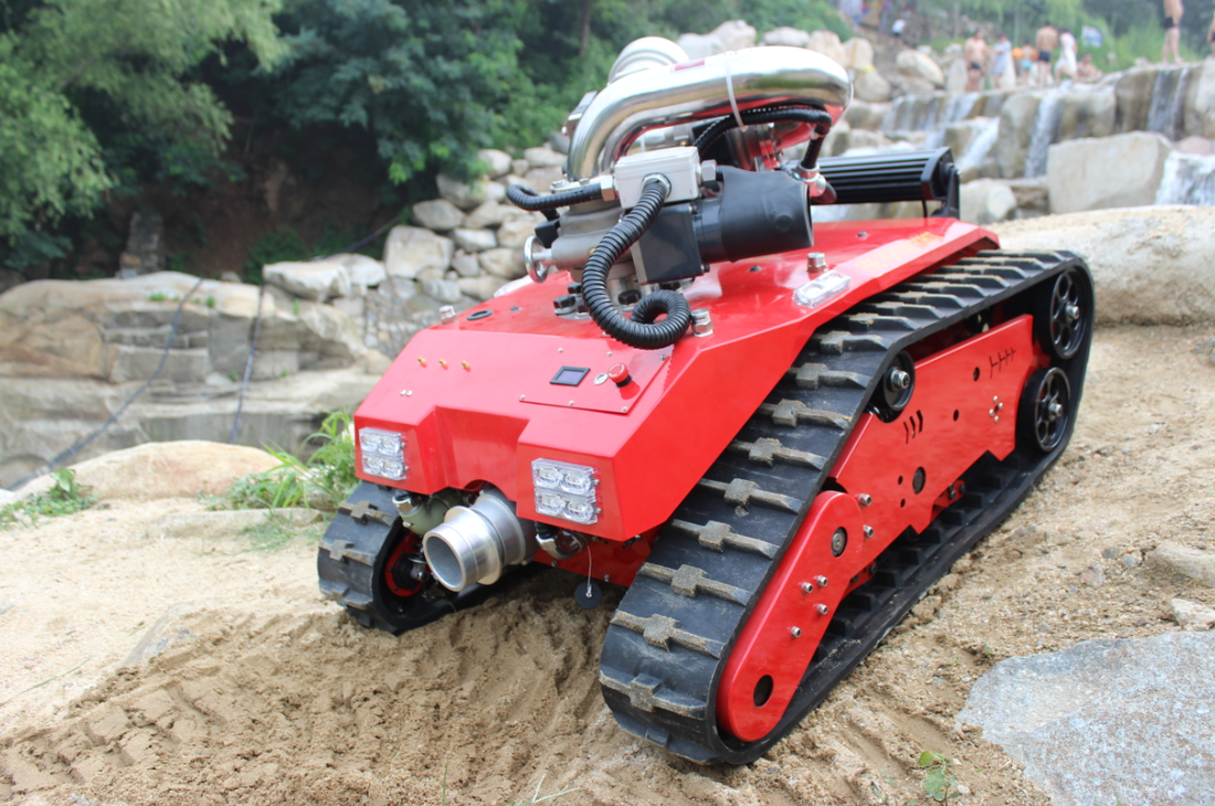 Exploring the Superior Capabilities of the Track Chassis for Fire-Fighting Robots