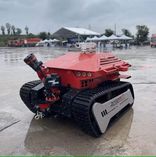 China Manufacturer Tracked Vehicle Electric Robot Rubber Tracks Chassis Fire-fighting Robot with Perfect Power System