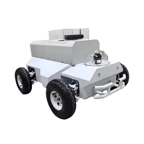 4WD Suspension Smart Car Inspection Robot Wire Chassis Automatic Driving Ros Robot Ackermann Front Steering Robot Chassis