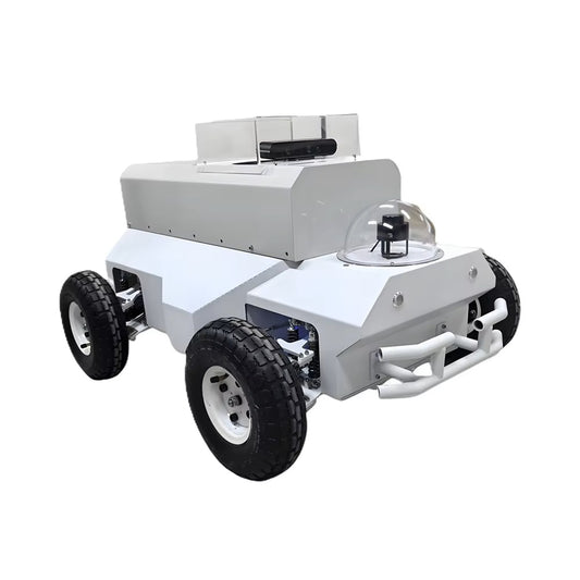 Ackermann Front Steering Chassis Inspection Robot Wire Controlled Wheel-type Robot Chassis with 50kg Playload