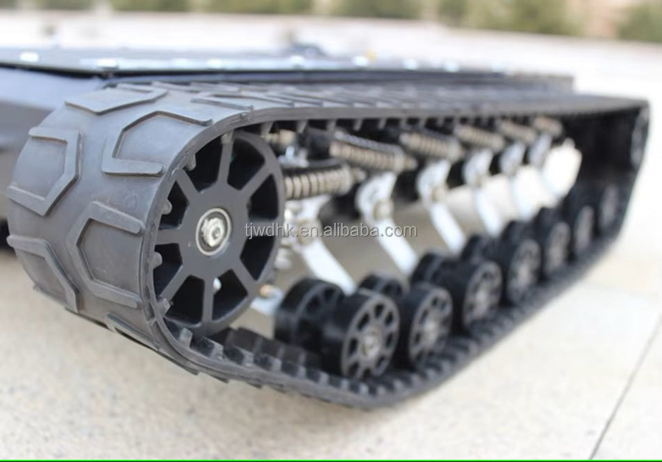 Best Price Dual Drive Controller Shock Absorber Chassis Smart Robot tank Chassis Kit Rubber Track Crawler