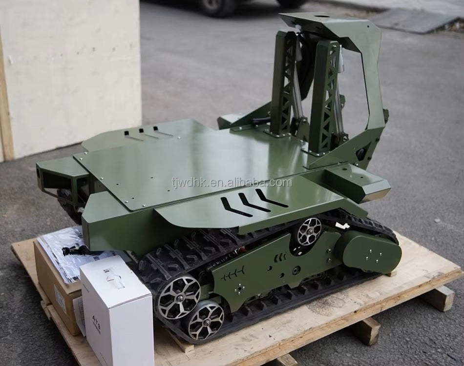 Robot Crawler Chassis Rubber Tracked Carrier tank Track Platform Transporter with Remote Control