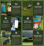 Yard Mowing Robot RTK Navigation AI Visual Obstacle Avoidance Lawn Mower Robot Chassis Construction Machinery Parts