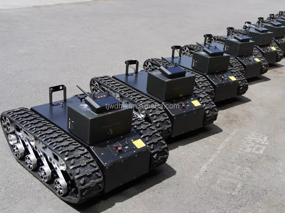 100kg Payload All Terrain Rubber Steel Crawler Tank Tracked Undercarriage Unmanned Robot Chassis Platform