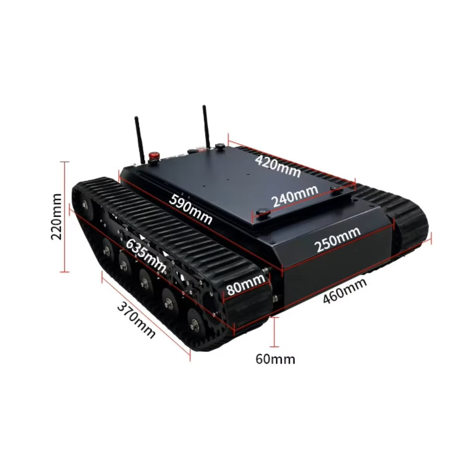 High Quality Chassis Car Robot Tr503 All-Terrain Off-Road Rubber Tracks Chassis Robot