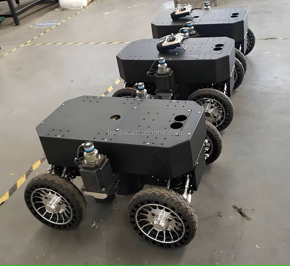 Excellent Shock Absorption 4 Wheeled Robot Car Chassis Outdoor Wheeled Chassis Robot Platform