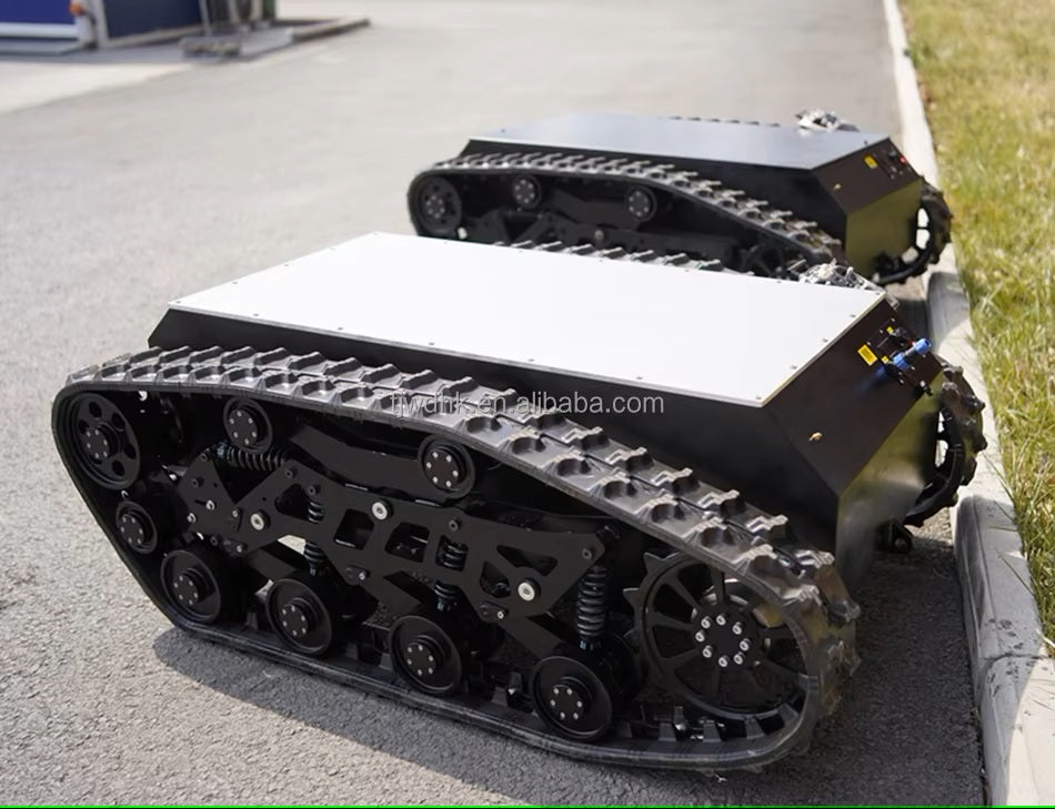 High Quality Multifunctional Wireless Extinguishing Fire Fighter Robot EXDII T4 Rubber Track Tank Robot Chassis