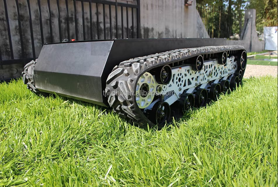 High Quality Chassis Car Robot Big Heavy Tracked Vehicle Electric Robot Platform 500kg Robot Chassis