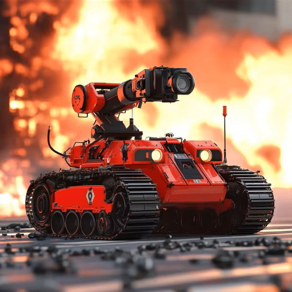 Advanced Crawler Firefighting Robot with Mobile Platform for Effective Extinguishing