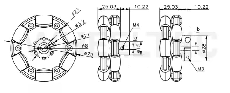 Cheap Price Omni Wheel Omnidirectional Moving Wheel Robot Car Tires Diy Parts Metal Omnidirectional Moving Wheel