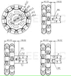 Cheap Price Omni Wheel Omnidirectional Moving Wheel Robot Car Tires Diy Parts Metal Omnidirectional Moving Wheel