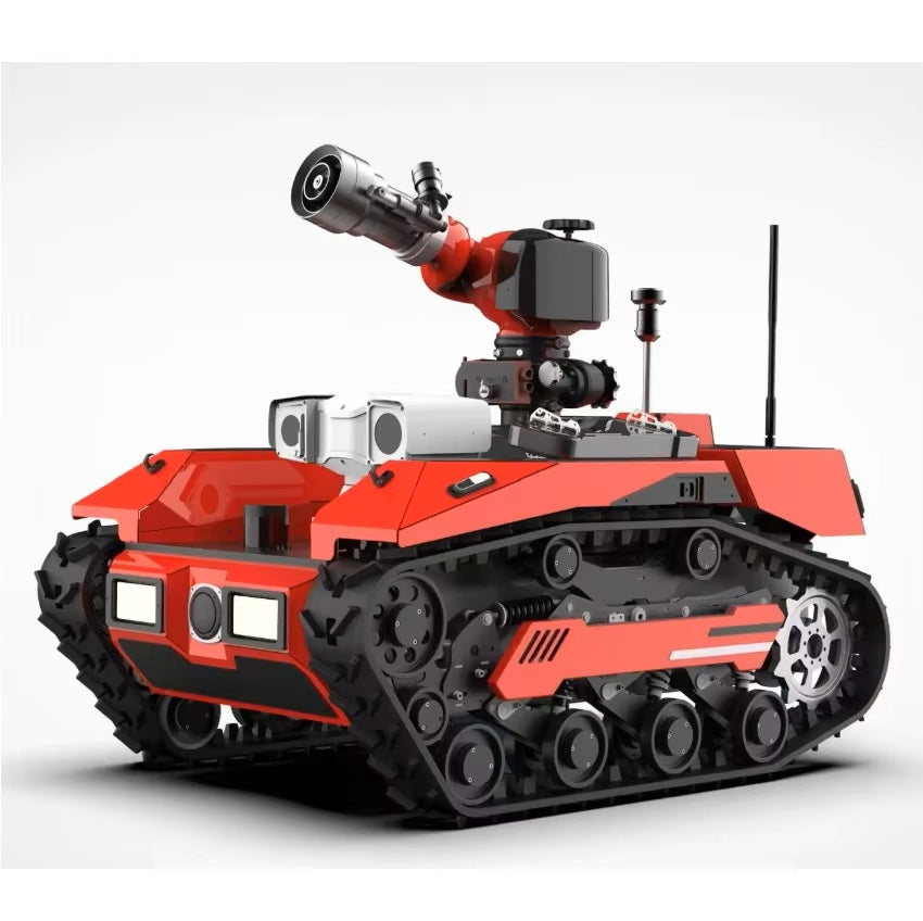 Mobile Robot Platform - Based Firefighting Robot with Tracked Chassis for Tough Terrains