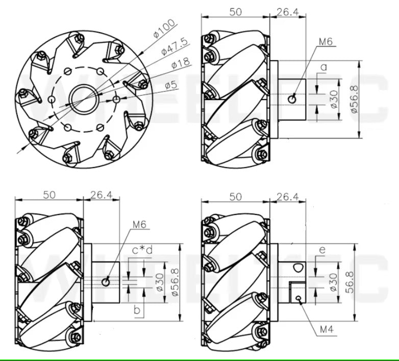 Construction Machinery Parts New Design Heavy Duty Mecanum Wheel 60mm Mecanum Wheel