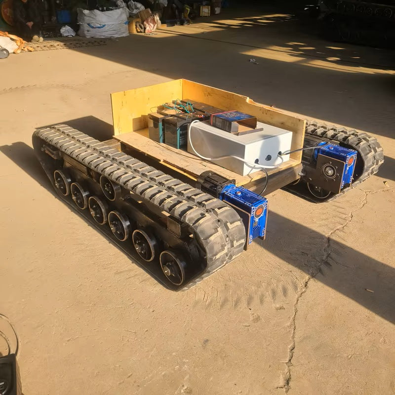 China Steel Track Undercarriage Rubber Crawler Chassis Remote Control Robot for Sale