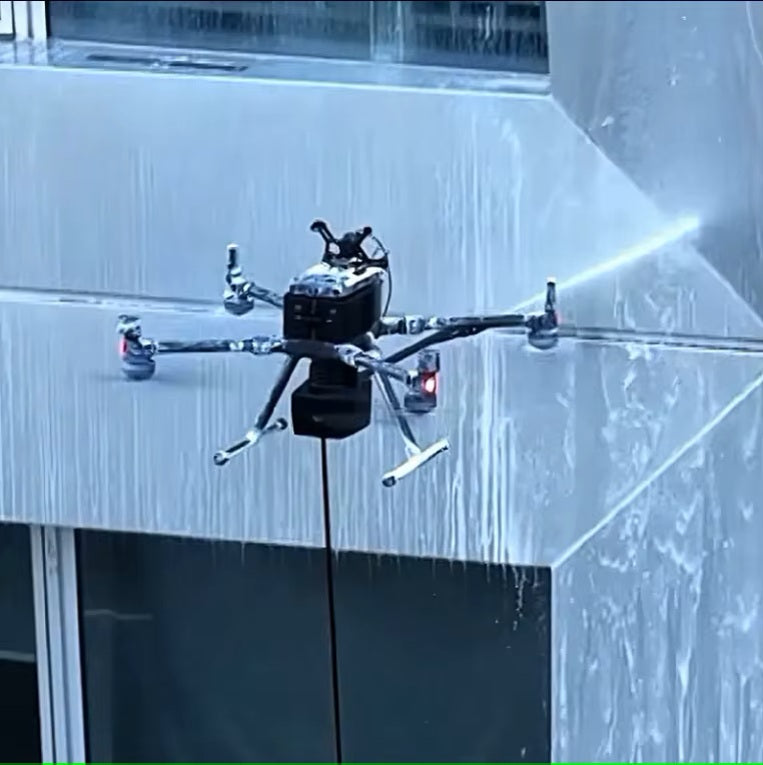 Intelligent Remote Control Drone for High-pressure Window Cleaning