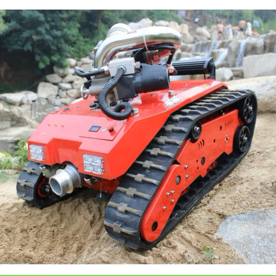 Powerful Chassis Car Robot with Integrated Water Cannon for Efficient FireFighting