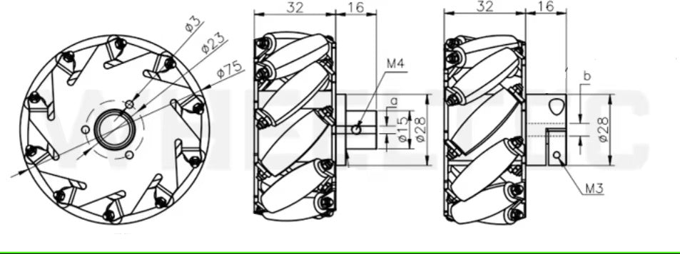 Construction Machinery Parts New Design Heavy Duty Mecanum Wheel 60mm Mecanum Wheel