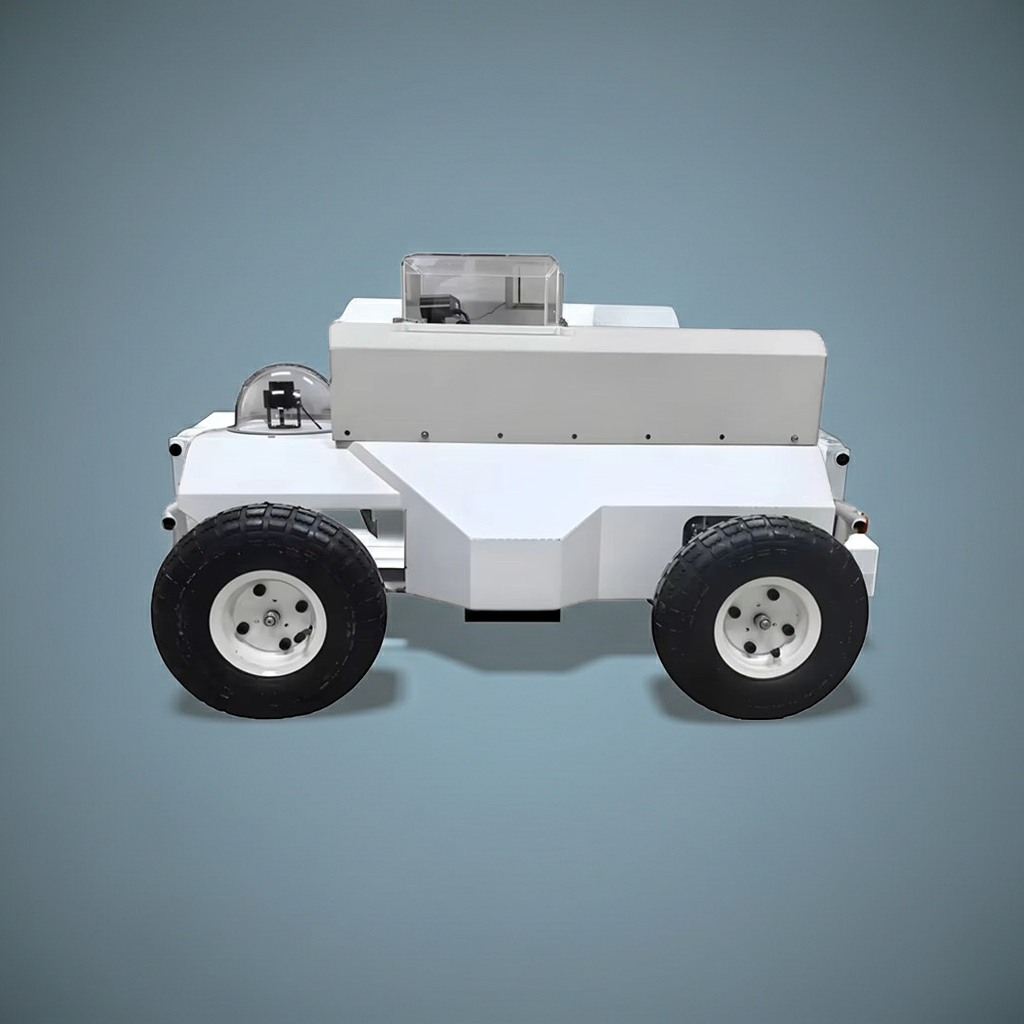 4WD Suspension Smart Car Inspection Robot Wire Chassis Automatic Driving Ros Robot Ackermann Front Steering Robot Chassis