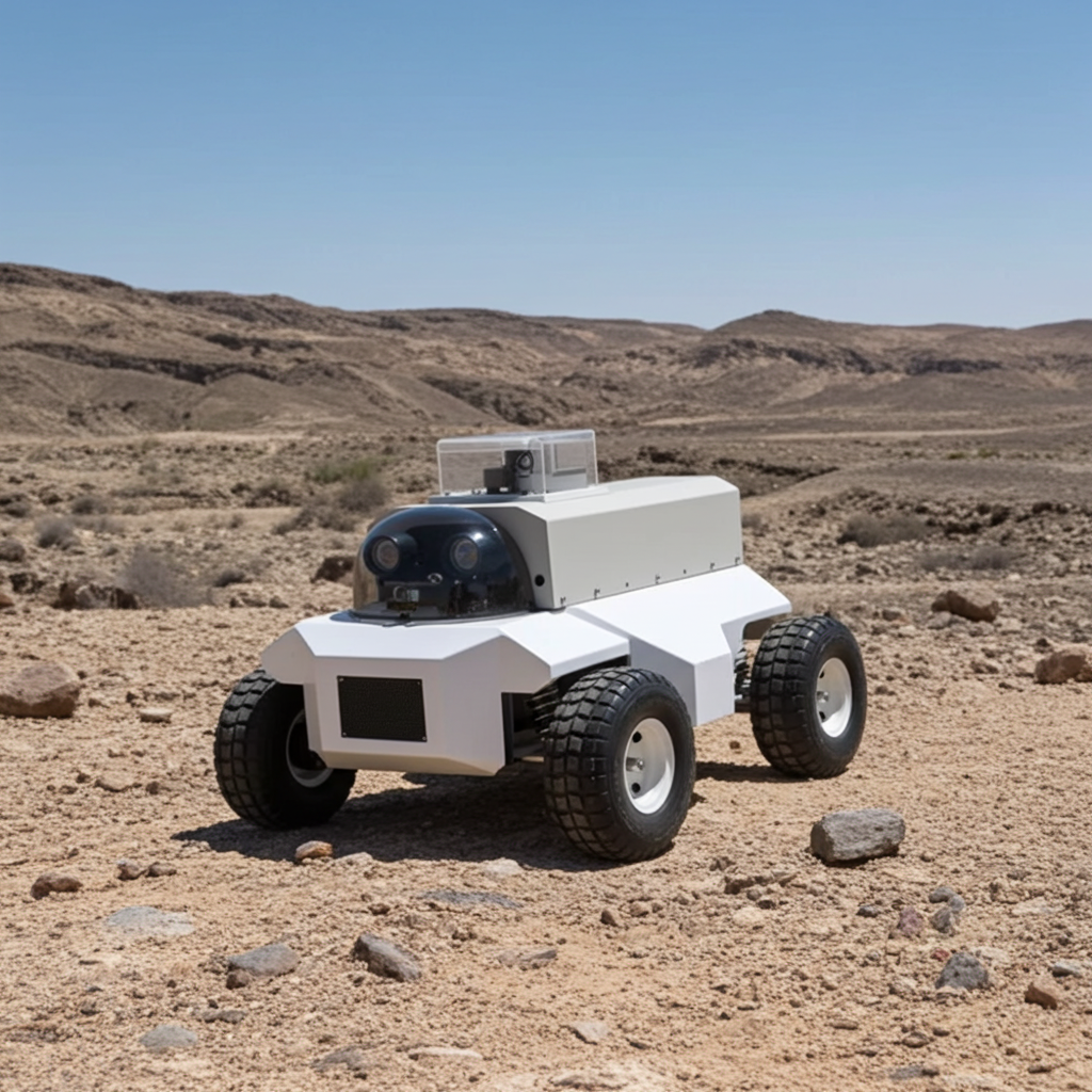 4WD Suspension Smart Car Inspection Robot Wire Chassis Automatic Driving Ros Robot Ackermann Front Steering Robot Chassis